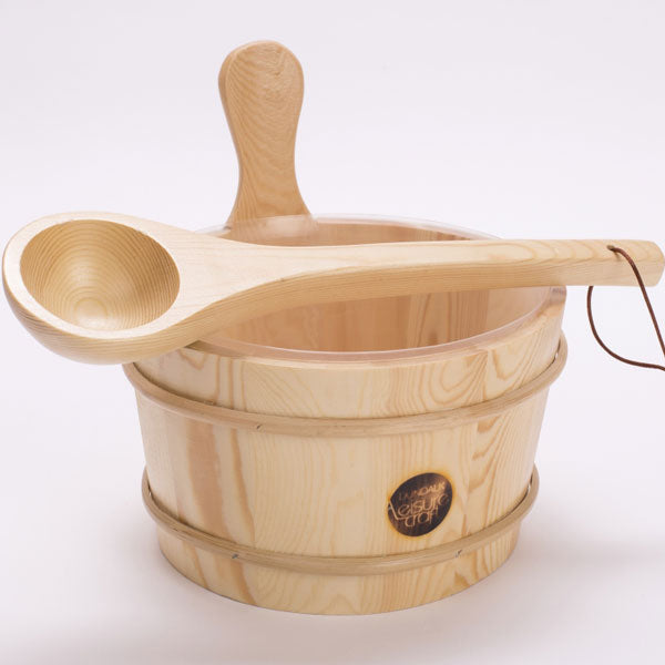 Wooden Bucket & Laddle